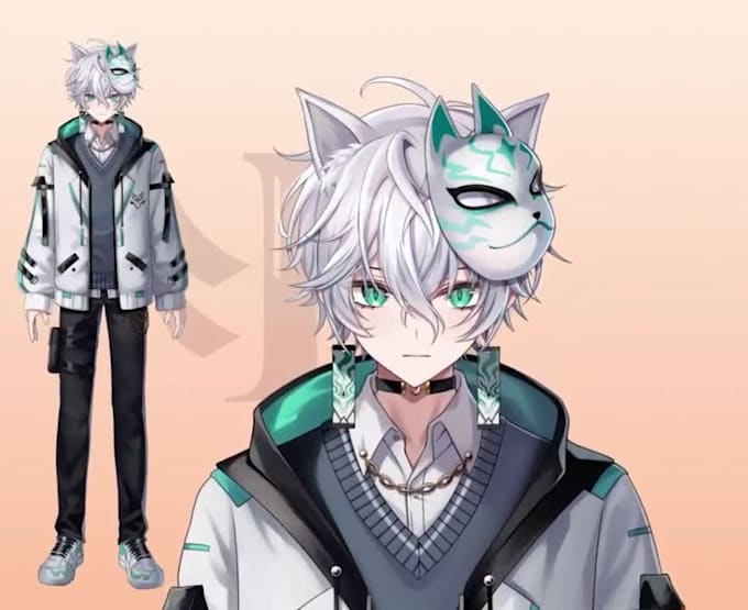 design and rig live 2d vtuber model 2d vtuber model vtuber commission 2d anime