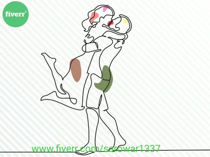 draw vector line art illustration in 2 hours