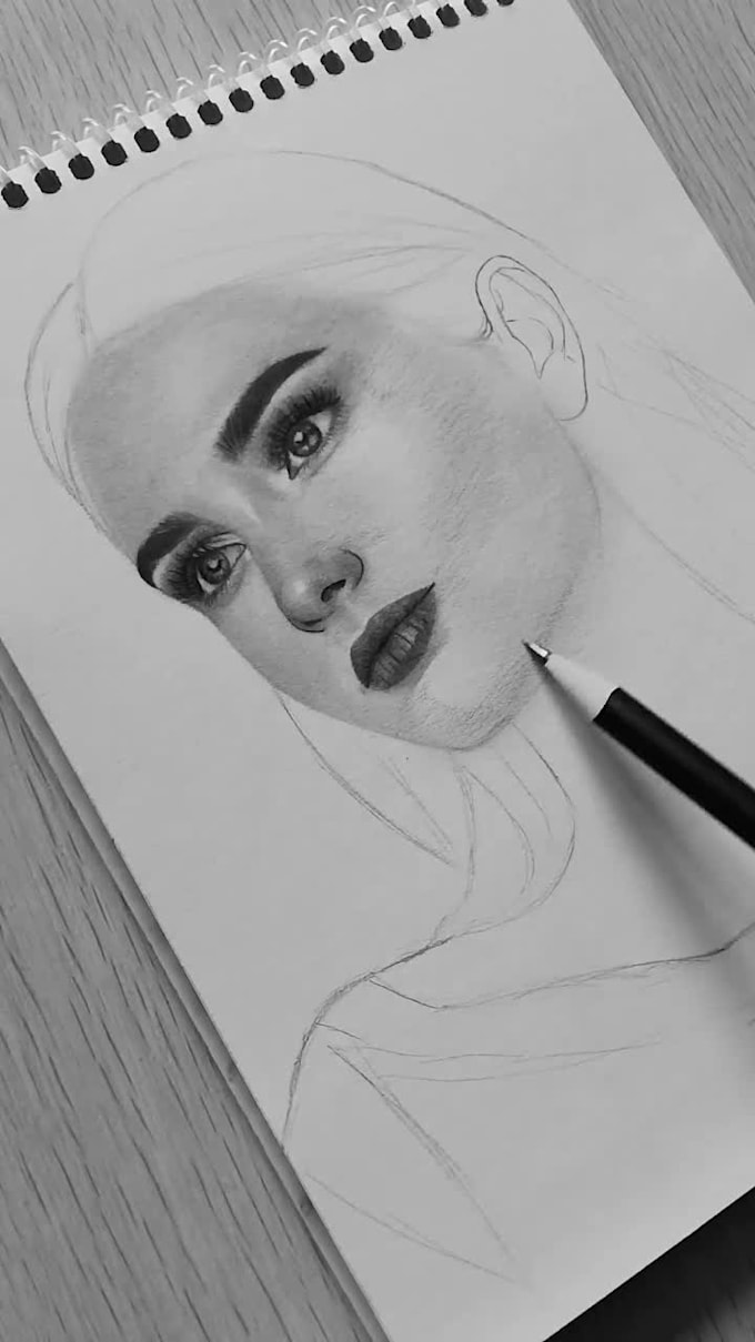 Create realistic portrait pencil sketch from your photo by Achfive5