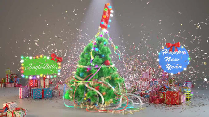 customize with logo and text in funny christmas video