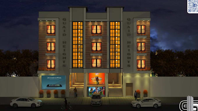 create 3d model and photorealistic render and walk through in 24 hours