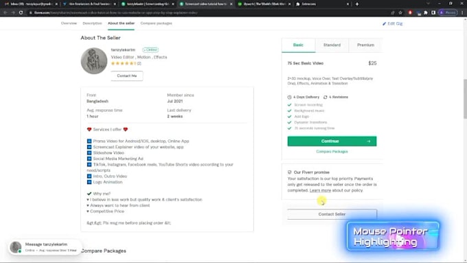 produce HD screencast explainer tutorial video for your website or app