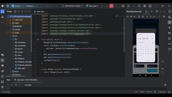 develop flutter apps with firebase