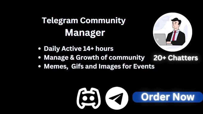 be your professional telegram community manager