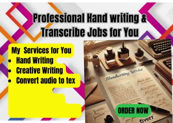 do handwriting , data entry, calligraphy, excel resume research service
