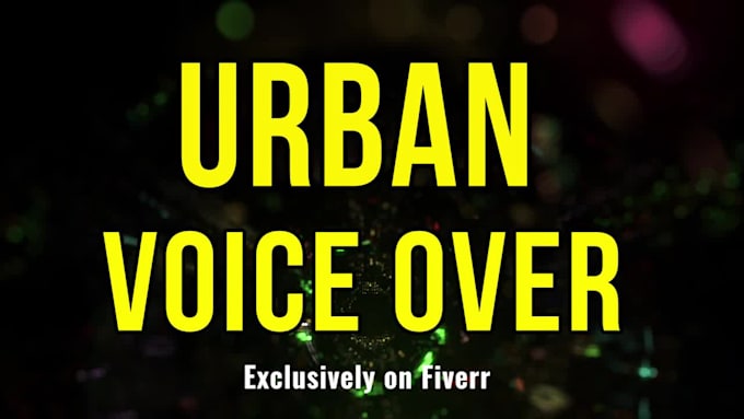 record urban millennial male voice over
