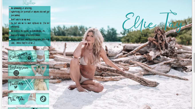 design your biography profile page of chaturbate