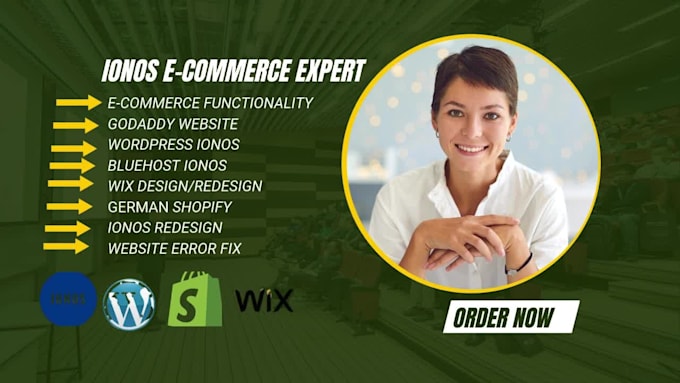 build a professional ecommerce website on shopify wix wordpress ionos or godaddy