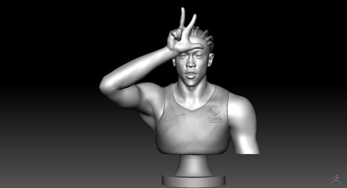 sculpt a realistic 3d character or statue from reference images