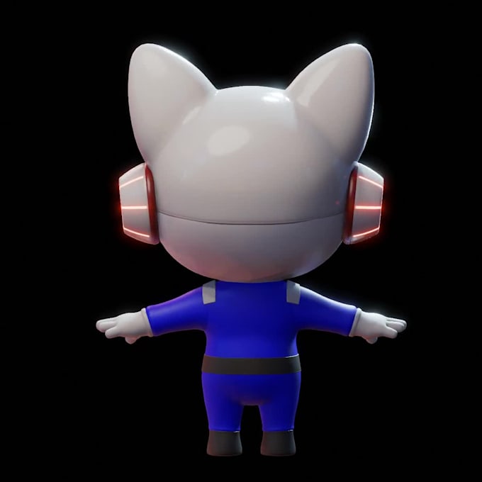model 3d character for animation chibi character