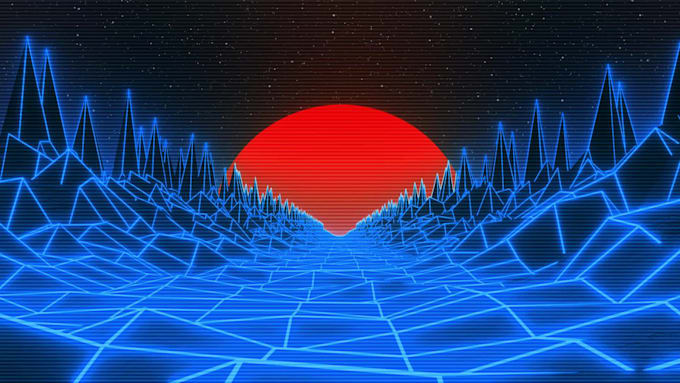 Create a retro 80s style loop animated background by Ardhanfx | Fiverr