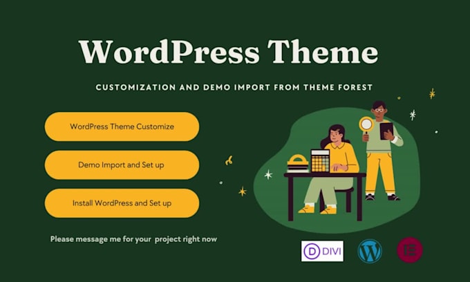 customize wordpress theme and demo import