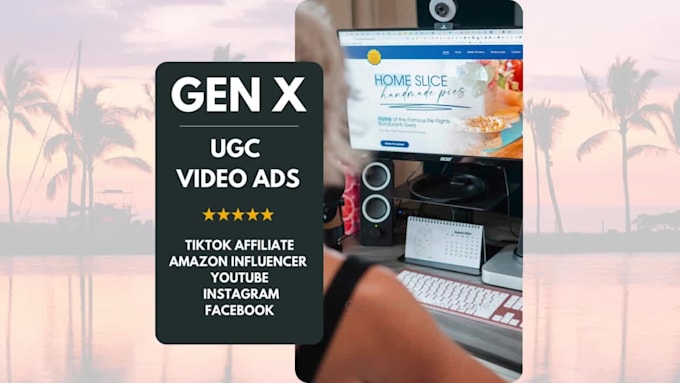 create authentic genx ugc ads social media, websites, amazon influencer, tts