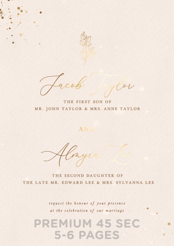 make a beautiful animation video wedding invitation