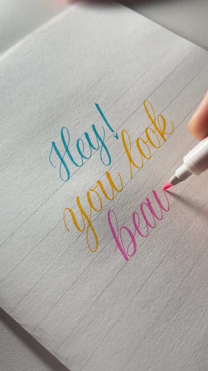 write in brush calligraphy for you