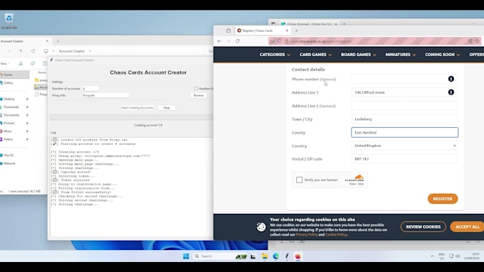build a custom python script for automation or web scraping
