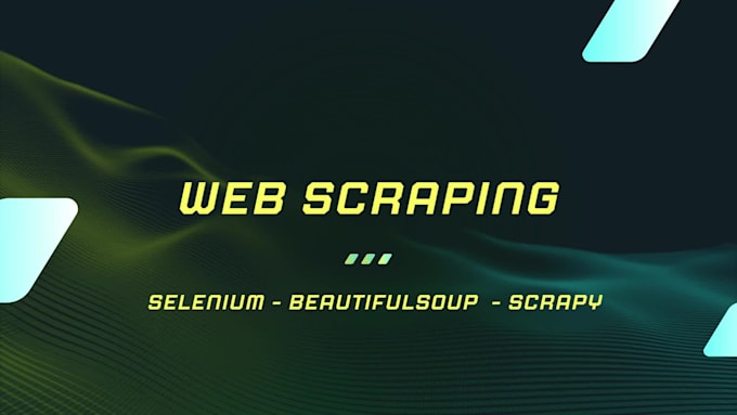 build a python web scraper using scrapy and selenium