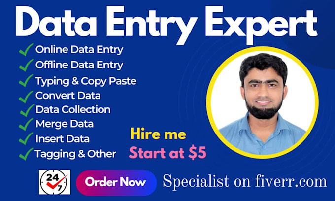 do data entry copy paste insert data typing convert data merge data