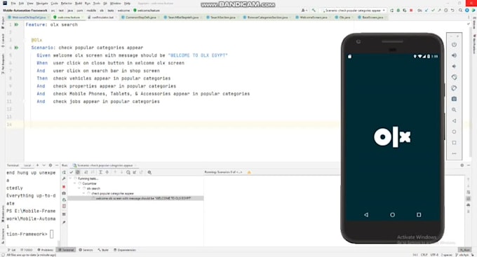 test your application web or mobile manually and automated