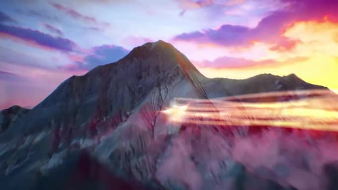 create mountain stars intro video