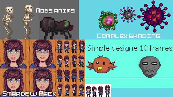 make pixelart and animations for you