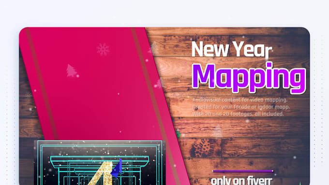 do create a christmas or new year video mapping