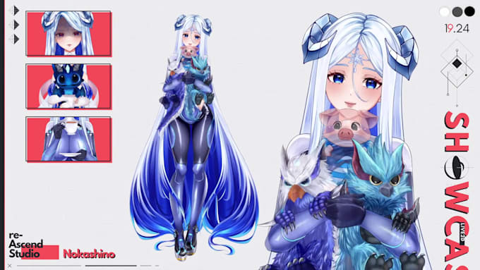 design live2d vtuber model art character ready to rig