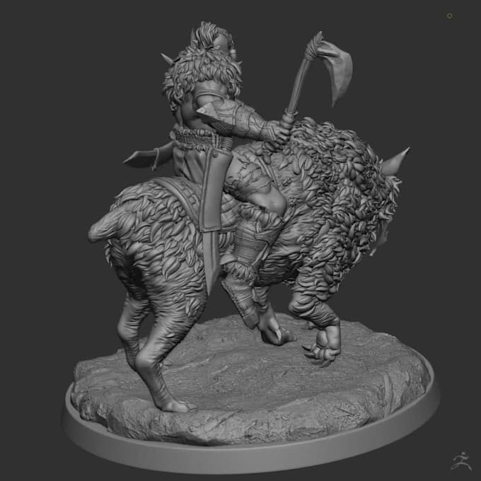 sculpt 3d action figure 3d miniature dnd figure warhammer 40k in zbrush blender