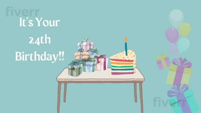 Make customized animated birthday video for you in 12 hours by Hafsa6359 |  Fiverr