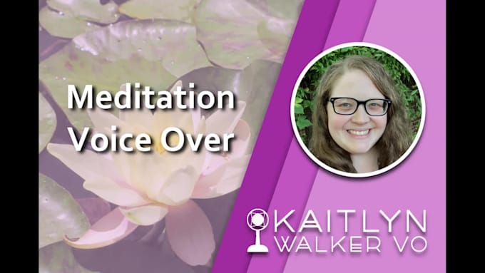 record guided meditation, affirmation scripts with an english female voice over