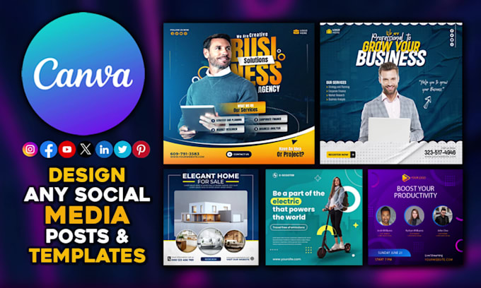 Design any social media post for your brand using canva templates by ...
