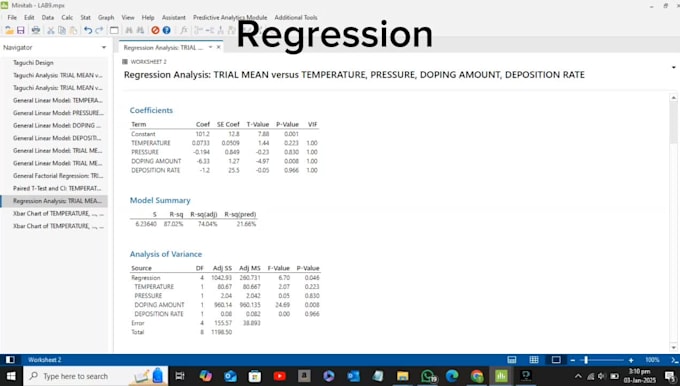 perform statistical tests using minitab and excel