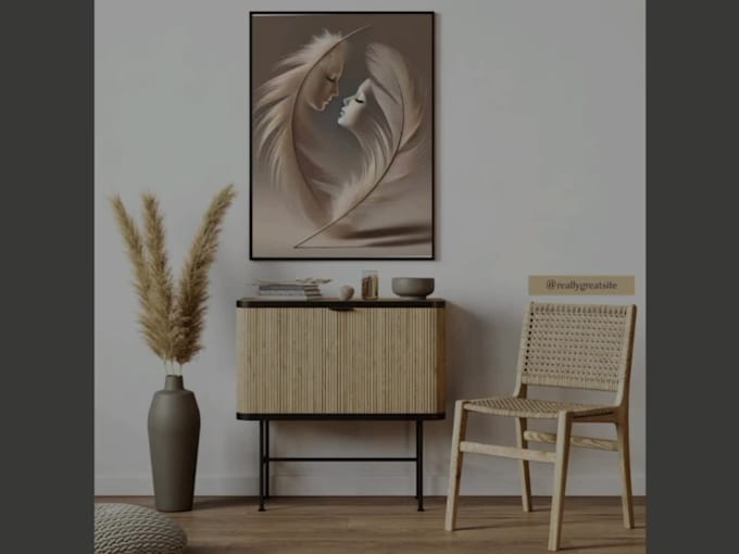 create modern and customize ai wall art design