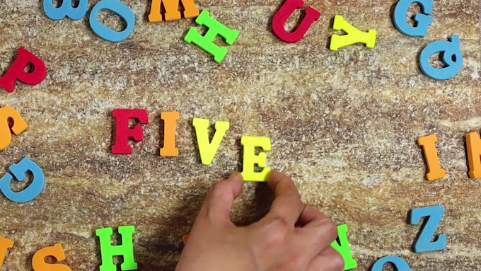 shoot a video forming your text or brand name with alphabets