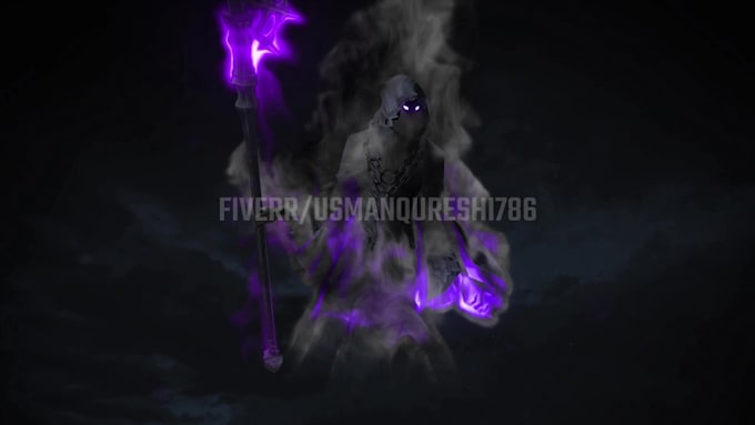 create this dark magic logo animation