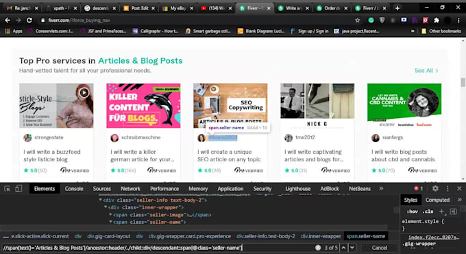 write xpath, regex web scraping for arbisource or arbitrages