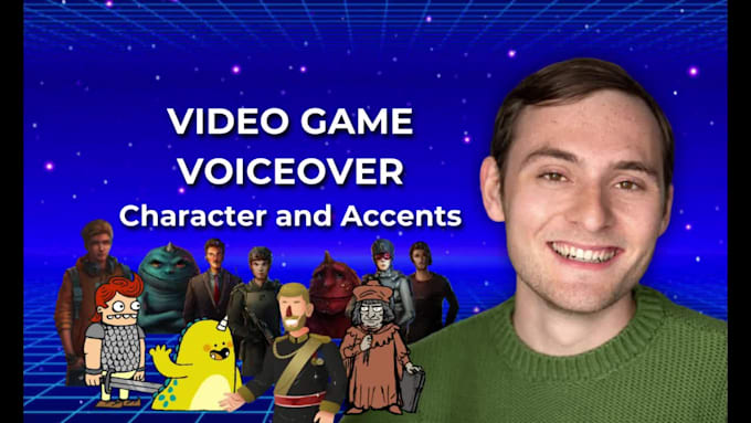 record a male character voice over for your video game