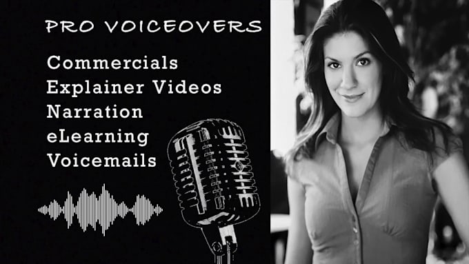 record a professional female voiceover for your project