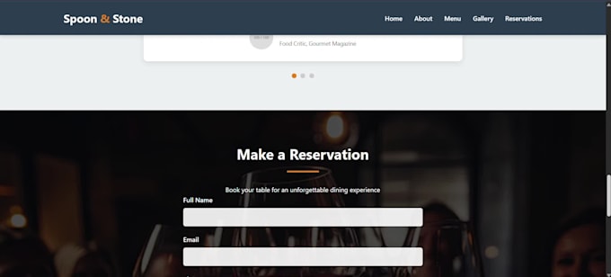 create a responsive frontend website
