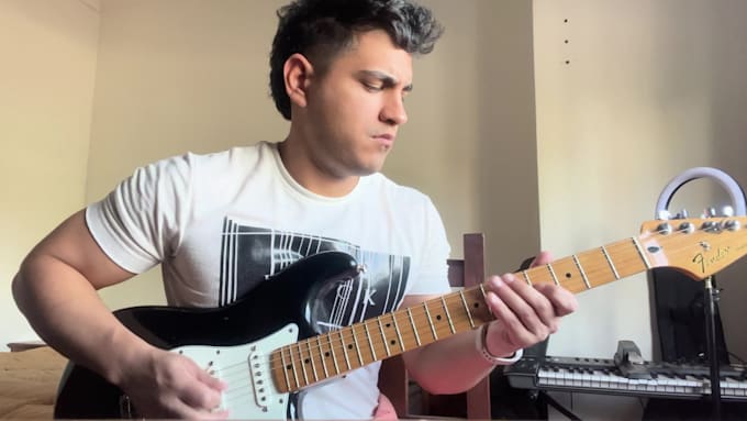 record professional electric guitar, studio quality