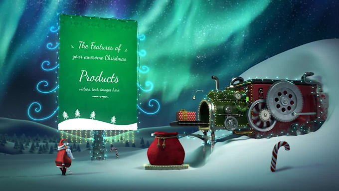customize amazing santa claus greetings video