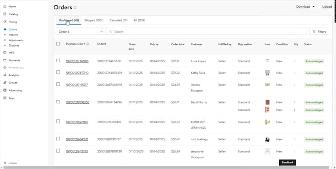 provide you a product catalog for walmart