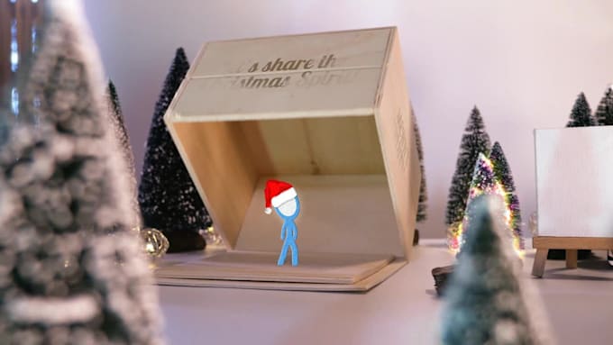 make new year and christmas greeting intro video