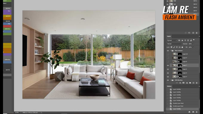 do architectural photoshop editing and retouching