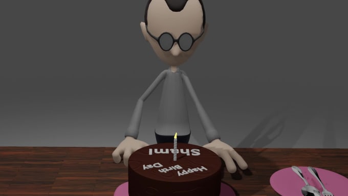 Create 3d birthday cake animations for you by Blender382 | Fiverr