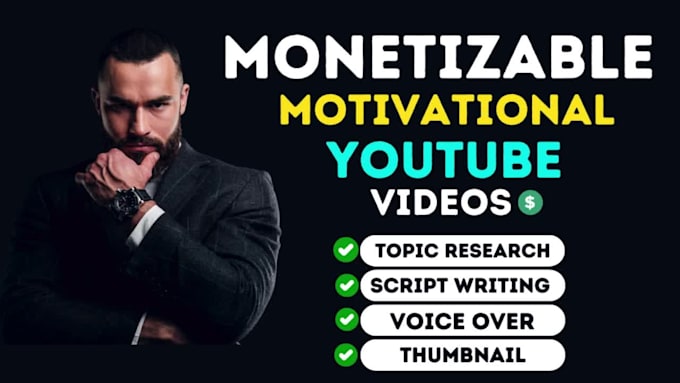 create monetizable motivational or histroy videos for youtube