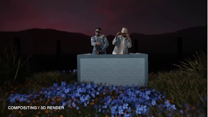 remove greenscreen,add vfx to music video,color grading,motion tracking,cgi edit