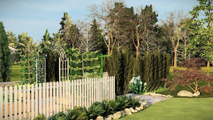 design your landscape in 2d and 3d and render it