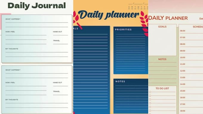 design canva editable journal, digital planner, workbook, manual, esty journal