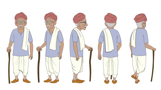 create unique 2d character design
